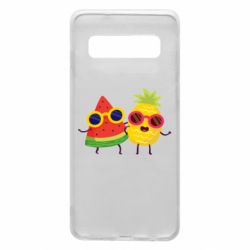 Чехол для Samsung S10 Pineapple with watermelon - PrintSalon