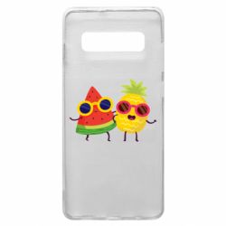 Чехол для Samsung S10+ Pineapple with watermelon - PrintSalon