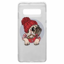 Чехол для Samsung S10+ Pug And Coffee - PrintSalon