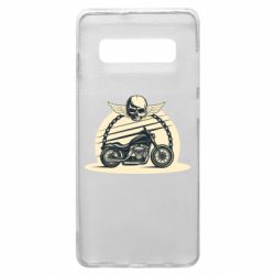 Чехол для Samsung S10+ Skull and Bike - PrintSalon