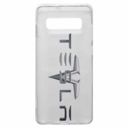 Чехол для Samsung S10+ Tesla Car logo - PrintSalon