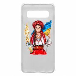 Чехол для Samsung S10 Украинская девушка в венку - PrintSalon