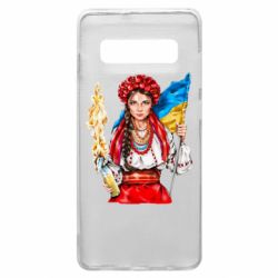Чехол для Samsung S10+ Украинская девушка в венку - PrintSalon