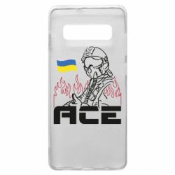 Чехол для Samsung S10+ Украинский летчик