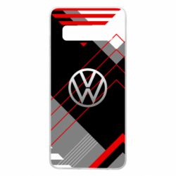 Чехол для Samsung S10 Volkswagen logo and abstraction