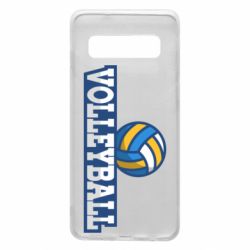 Чехол для Samsung S10 Volleyball text and ball - PrintSalon