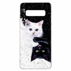 Чехол для Samsung S10+ Yin and Yang cats - PrintSalon