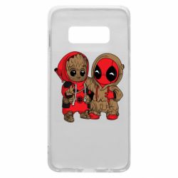 Чехол для Samsung S10e Baby Groot And Deadpool - PrintSalon