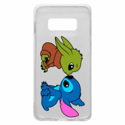 Чехол для Samsung S10e Baby Yoda And Stitch - PrintSalon