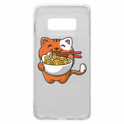 Чехол для Samsung S10e Cat and Ramen - PrintSalon