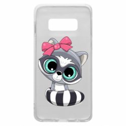 Чехол для Samsung S10e Cute raccoon - PrintSalon