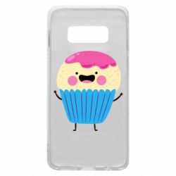 Чехол для Samsung S10e Funny cupcake with smile - PrintSalon