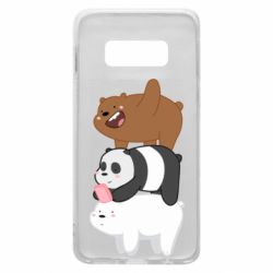 Чехол для Samsung S10e Гризли Панда и Белый - PrintSalon