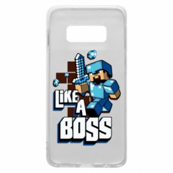 Чехол для Samsung S10e Minecraft Like a Boss - PrintSalon