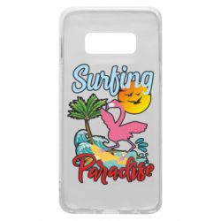 Чехол для Samsung S10e Surfing Paradise Flamingo - PrintSalon