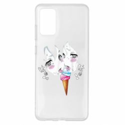 Чехол для Samsung S20+ Ahegao girl eating ice cream - PrintSalon
