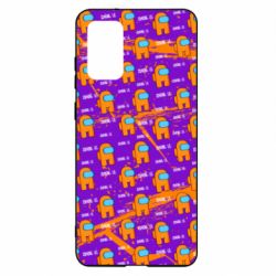 Чехол для Samsung S20+ Among Us and grunge background - PrintSalon