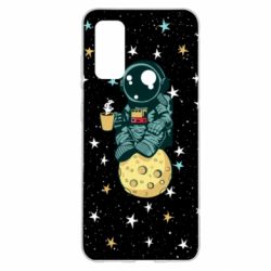 Чохол для Samsung S20 Astronaut and coffee - PrintSalon