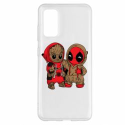 Чехол для Samsung S20 Baby Groot And Deadpool - PrintSalon