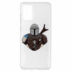 Чехол для Samsung S20+ Bust of Mandalorian - PrintSalon