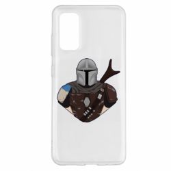 Чехол для Samsung S20 Bust of Mandalorian - PrintSalon
