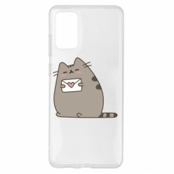Чехол для Samsung S20+ Cat with a letter - PrintSalon