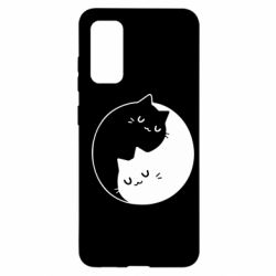 Чехол для Samsung S20 Cute yin yang cats - PrintSalon