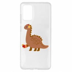 Чехол для Samsung S20+ Dinosaur in sock - PrintSalon