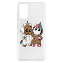 Чехол для Samsung S20 FE Baby Groot And Unicorn - PrintSalon