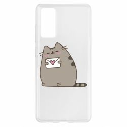 Чехол для Samsung S20 FE Cat with a letter - PrintSalon