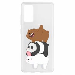 Чехол для Samsung S20 FE Гризли Панда и Белый - PrintSalon