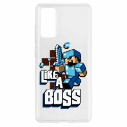 Чехол для Samsung S20 FE Minecraft Like a Boss - PrintSalon