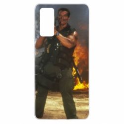 Чехол для Samsung S20 FE Шварценеггер с базукой