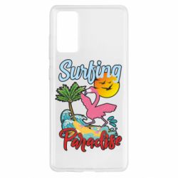 Чехол для Samsung S20 FE Surfing Paradise Flamingo - PrintSalon