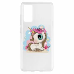 Чехол для Samsung S20 FE Unicorn with flowers - PrintSalon