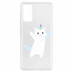 Чехол для Samsung S20 FE White cheerful cat - PrintSalon