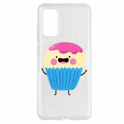 Чехол для Samsung S20 Funny cupcake with smile - PrintSalon