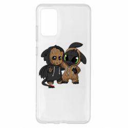 Чехол для Samsung S20+ Groot And Toothless - PrintSalon