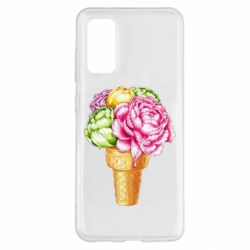 Чехол для Samsung S20 Ice cream flowers - PrintSalon