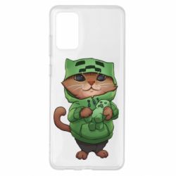 Чехол для Samsung S20+ Кот Майнкрафт - PrintSalon