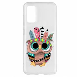 Чехол для Samsung S20 Little owl with feathers - PrintSalon