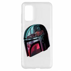 Чехол для Samsung S20 Mandalorian Helmet profil - PrintSalon