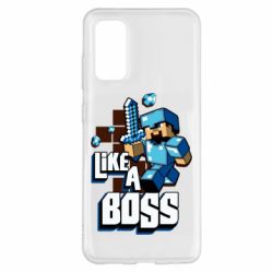 Чехол для Samsung S20 Minecraft Like a Boss - PrintSalon