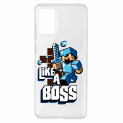 Чехол для Samsung S20+ Minecraft Like a Boss - PrintSalon