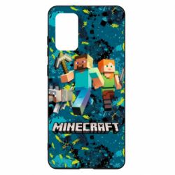 Чохол для Samsung S20+ Minecraft Steve Alex And Dog - PrintSalon