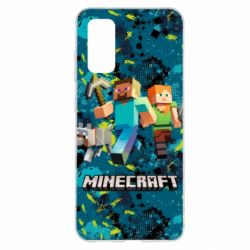 Чохол для Samsung S20 Minecraft Steve Alex And Dog - PrintSalon