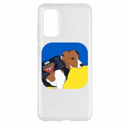 Чехол для Samsung S20 Патрон на фоне флага - PrintSalon