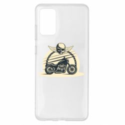 Чехол для Samsung S20+ Skull and Bike - PrintSalon
