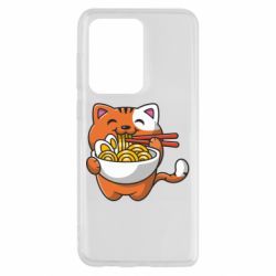 Чехол для Samsung S20 Ultra Cat and Ramen - PrintSalon
