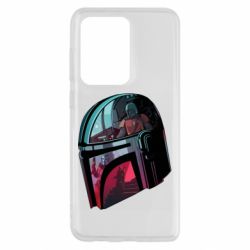 Чехол для Samsung S20 Ultra Mandalorian Helmet profil - PrintSalon